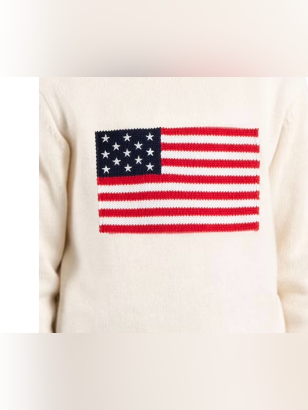 State of Mine|Kids American Flag Knit Sweater,fisherman style•••NWT,Americano - Picture 4 of 15